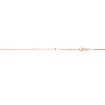 14K Rose Gold 1.3mm Double Extendable Diamond Cut Cable 18 Chain with Lobster Lock. Jump Ring at 16 and 17 inch.